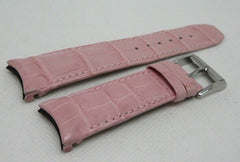 Baume Mercier 20mm Pink Alligator Strap OEM Genuine Stainless Steel Tang Buckle