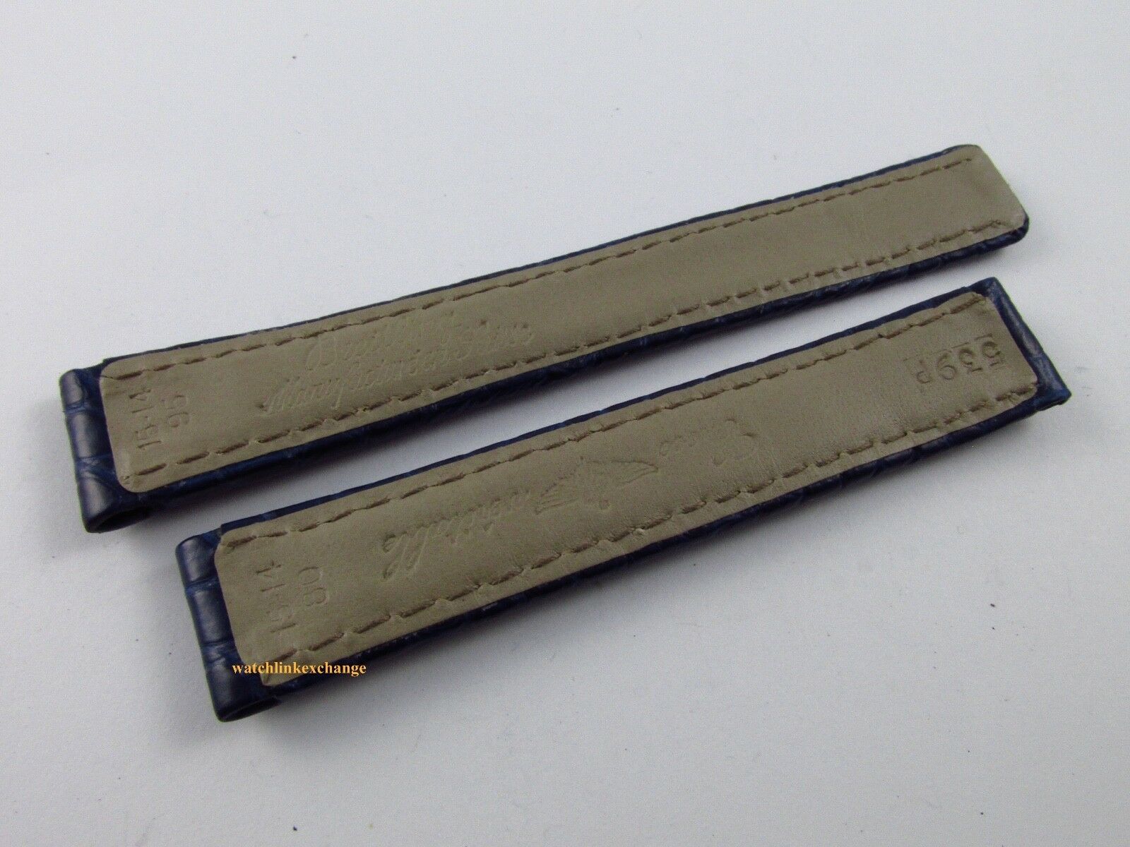 New Breitling 15mm Blue Alligator Strap 539P OEM