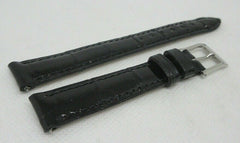 New Camille Fournet 14mm Black Alligator Strap Genuine Steel Buckle Authentic