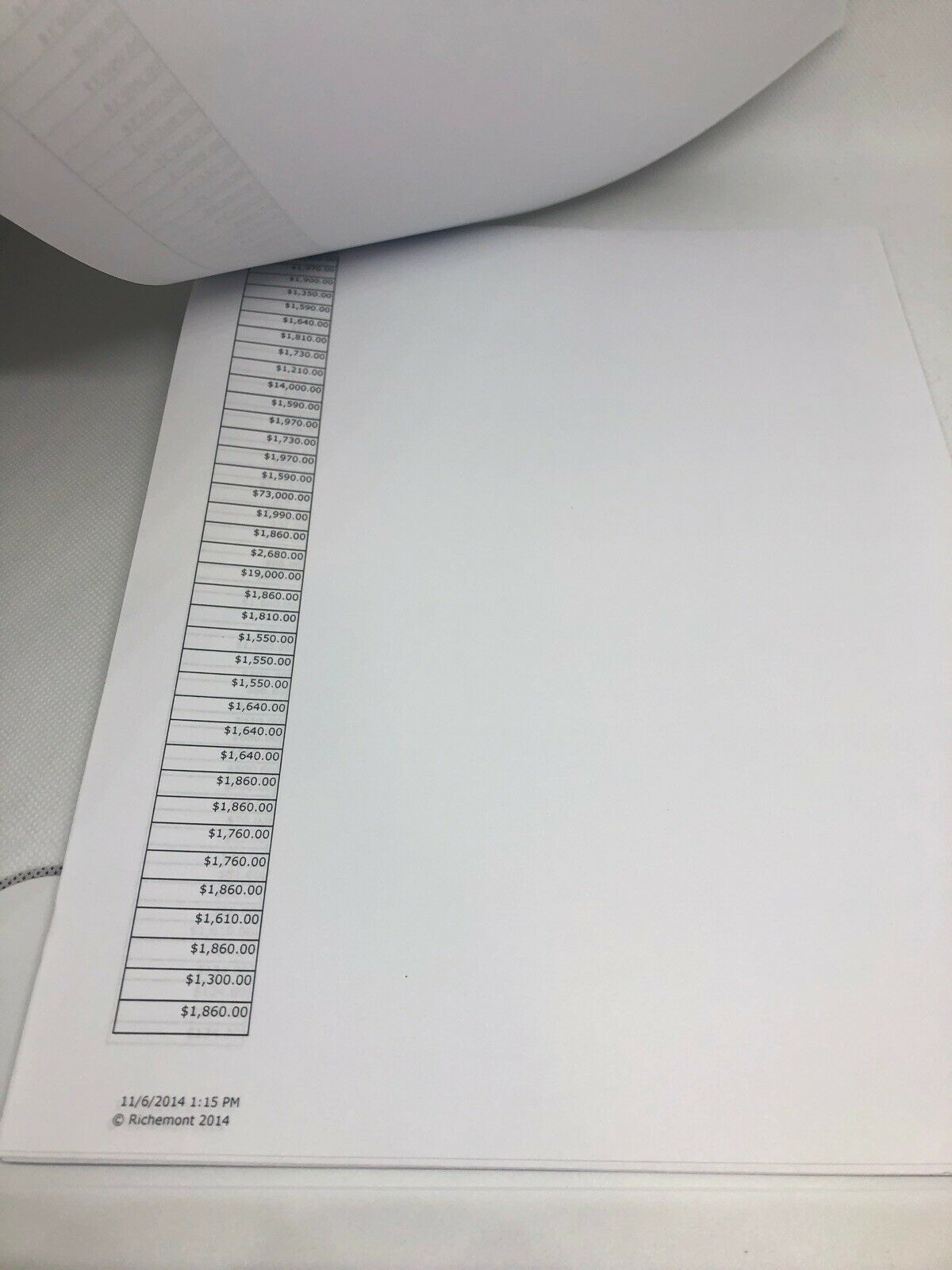IWC Price List For Watch Bracelets Straps Buckles 2014 Dealer Manual Guide