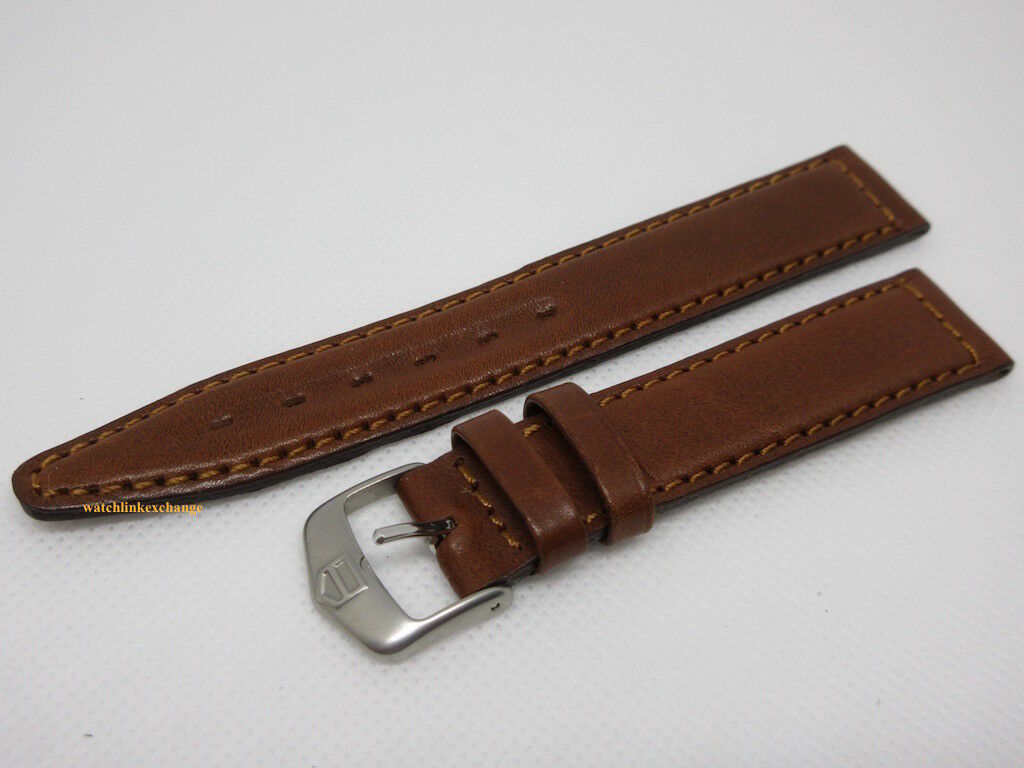 New Tag Heuer 17mm Brown Leather Strap Steel Buckle