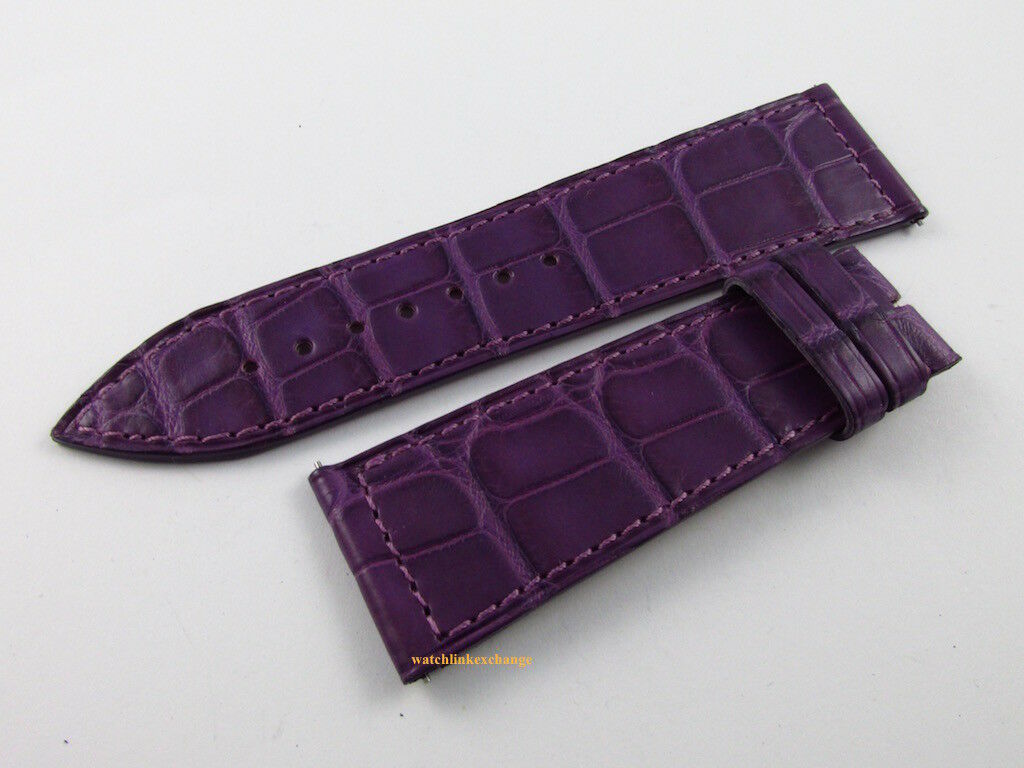 New Franck Muller Long Island 23mm Purple Alligator Strap OEM Bag