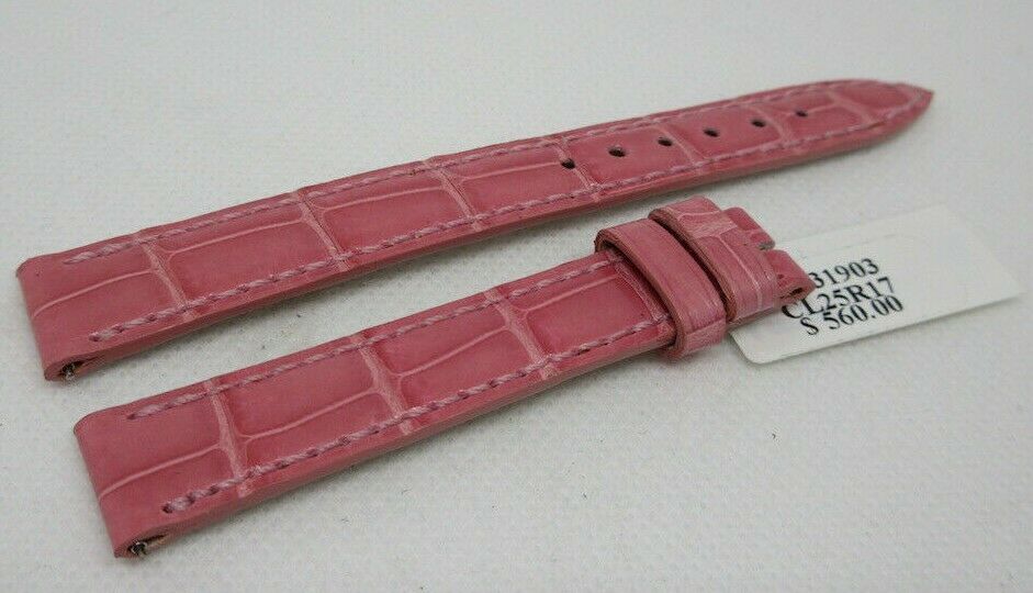 New Franck Muller 14mm Pink Alligator Strap OEM Genuine Glossy 1752 Series