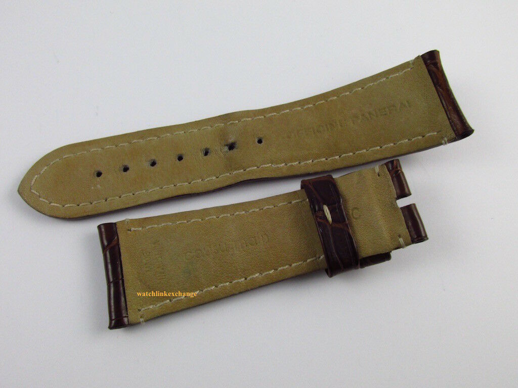Panerai 25mm Dark Brown Alligator Strap OEM 42mm Radiomir