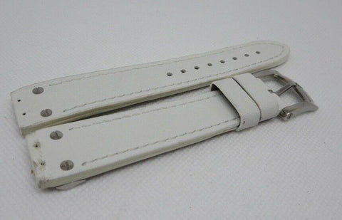 Giuliano Mazzuoli Manometro 18mm White Leather Strap Stainless Steel Buckle OEM