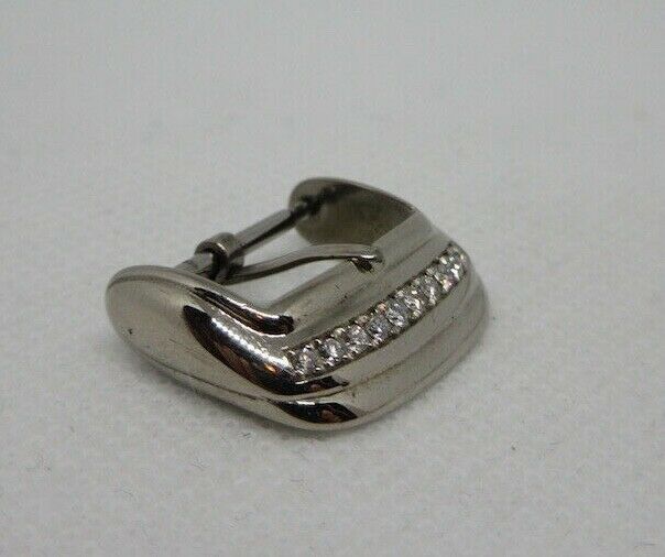 New Franck Muller 16mm 18k White Gold Diamond Tang Buckle OEM Genuine