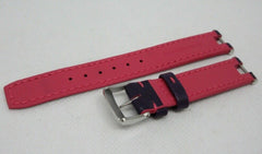 New Baume Mercier 14mm Purple Pink Leather Strap Stainless Steel Buckle OEM
