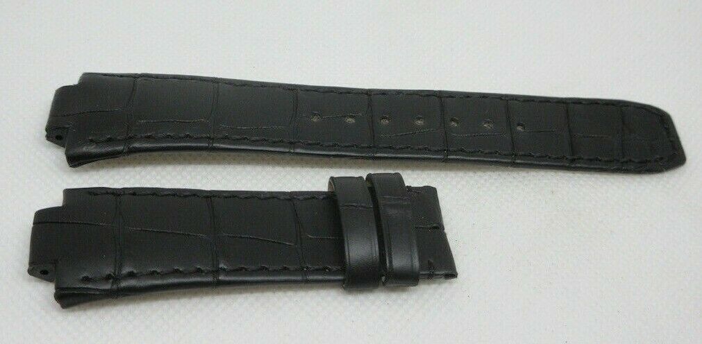 New Baume Mercier 25mm Black Alligator Strap OEM Genuine Bag