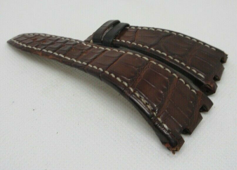 Audemars Piguet 28mm Brown Alligator Strap OEM Genuine for Royal Oak Offshore