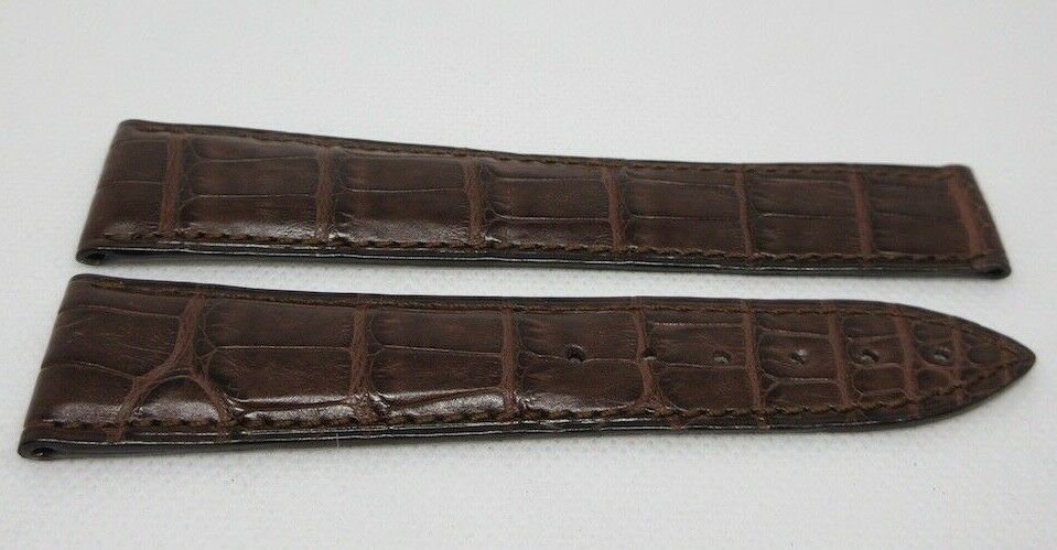 New Blancpain 22mm Brown Alligator Strap OEM Genuine XL