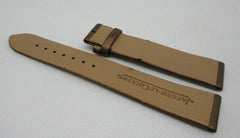 Jaeger LeCoultre 17mm Brown Satin Leather Strap OEM Fabric
