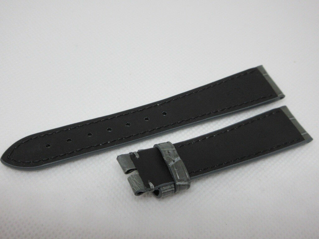 New Zenith 17mm Grey Green Alligator Strap OEM