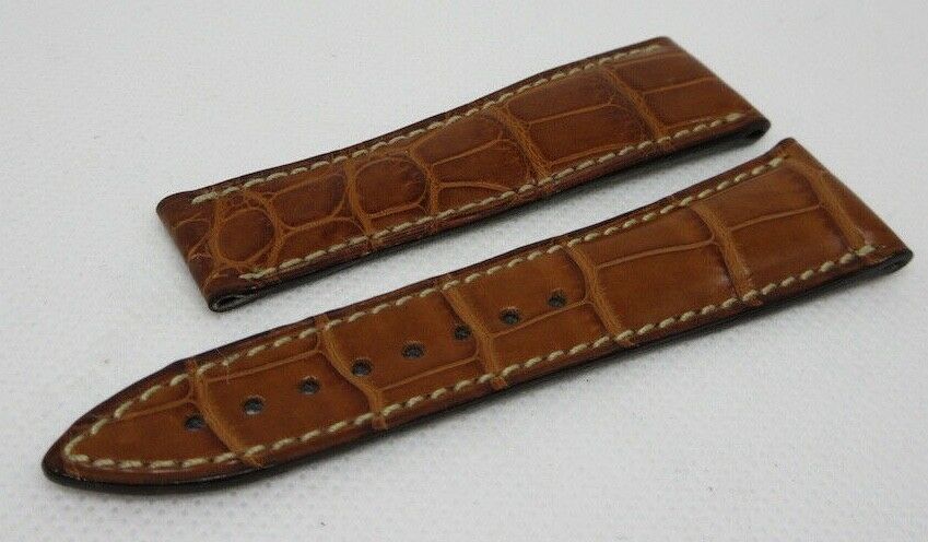 Blancpain 20mm Brown Alligator Strap OEM Genuine Short Size XS