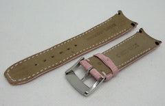 Baume Mercier 20mm Pink Alligator Strap OEM Genuine Stainless Steel Tang Buckle