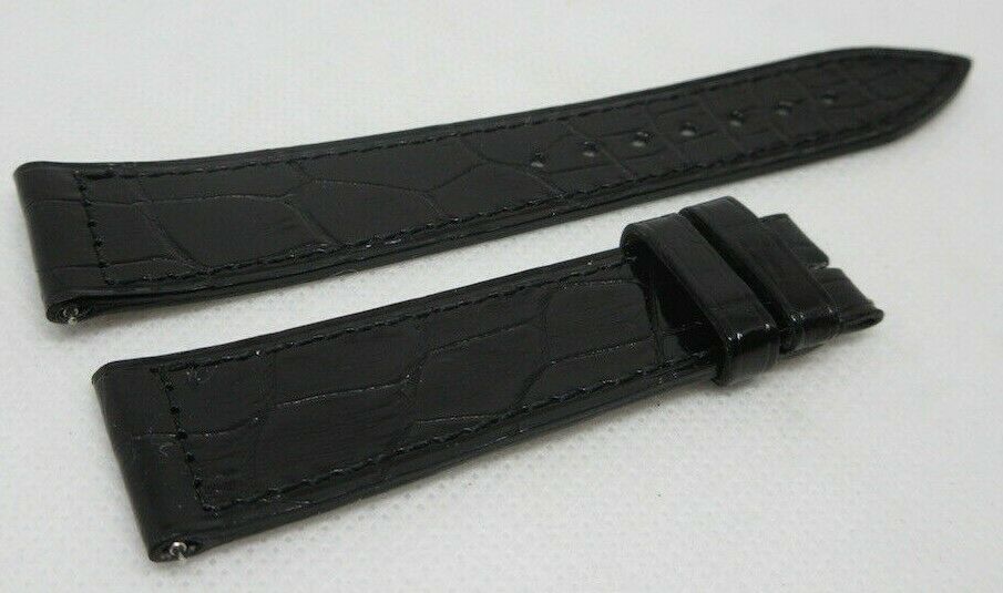 New Franck Muller 20mm Black Alligator Strap OEM Genuine Glossy
