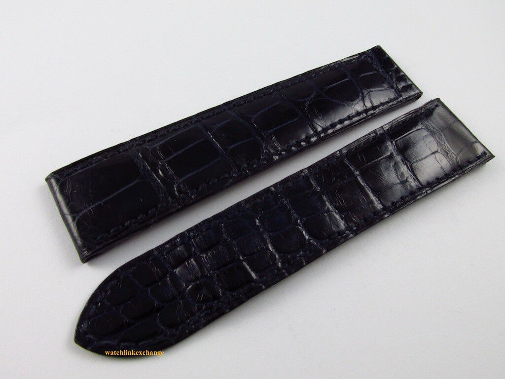 Cartier 20mm Navy Blue Alligator Strap OEM Bag