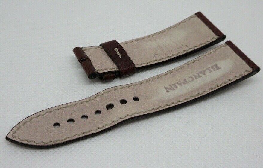 Blancpain 23mm Brown Leather Strap OEM Genuine Bathyscaphe Fifty Fathoms
