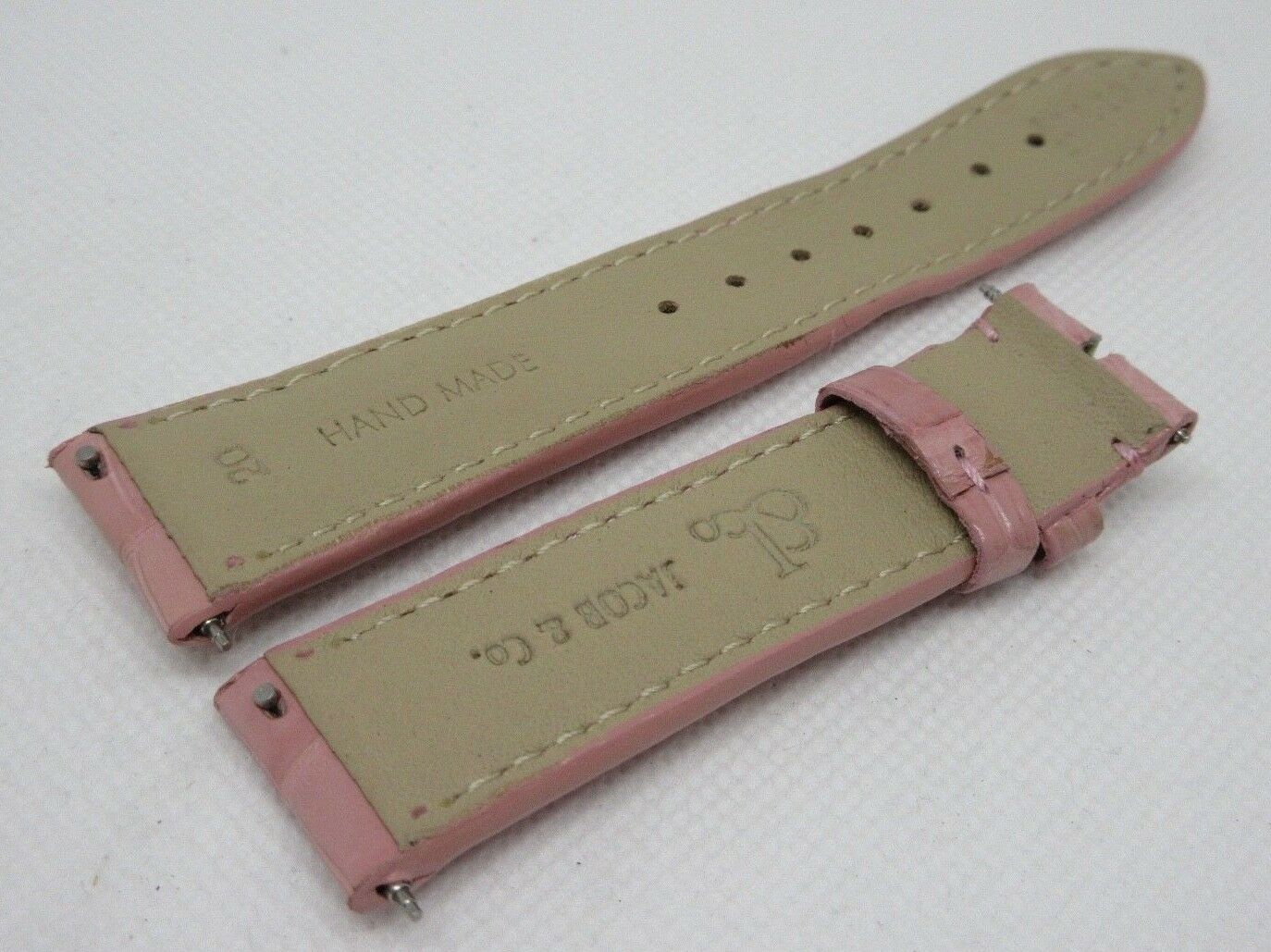 New Jacob & Co. 20mm Pink Alligator Strap OEM