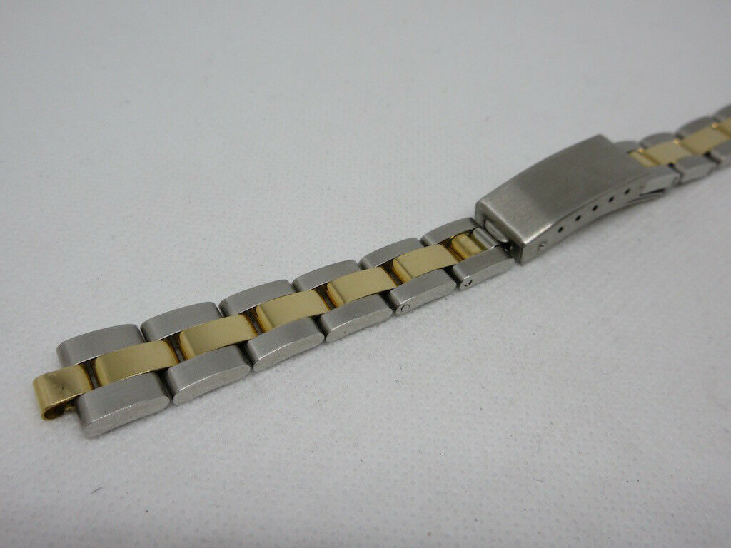 Stainless Steel 18k Gold Watch Bracelet Italian Aftermarket
