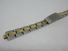 Stainless Steel 18k Gold Watch Bracelet Italian Aftermarket