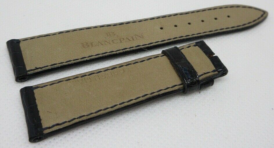 New Blancpain Blue Alligator Strap 19mm OEM Genuine