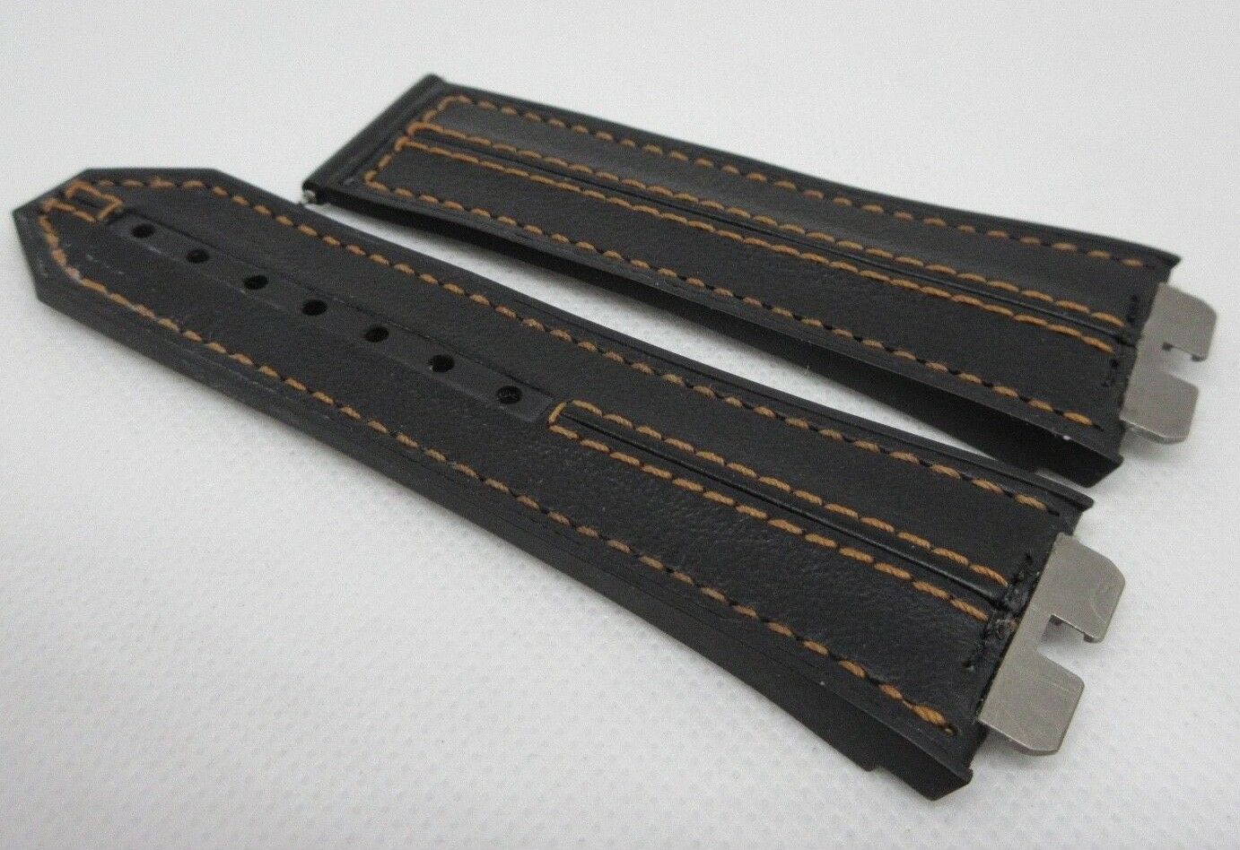 Hublot Big Bang Unico 27mm Black Orange Leather Rubber Strap OEM
