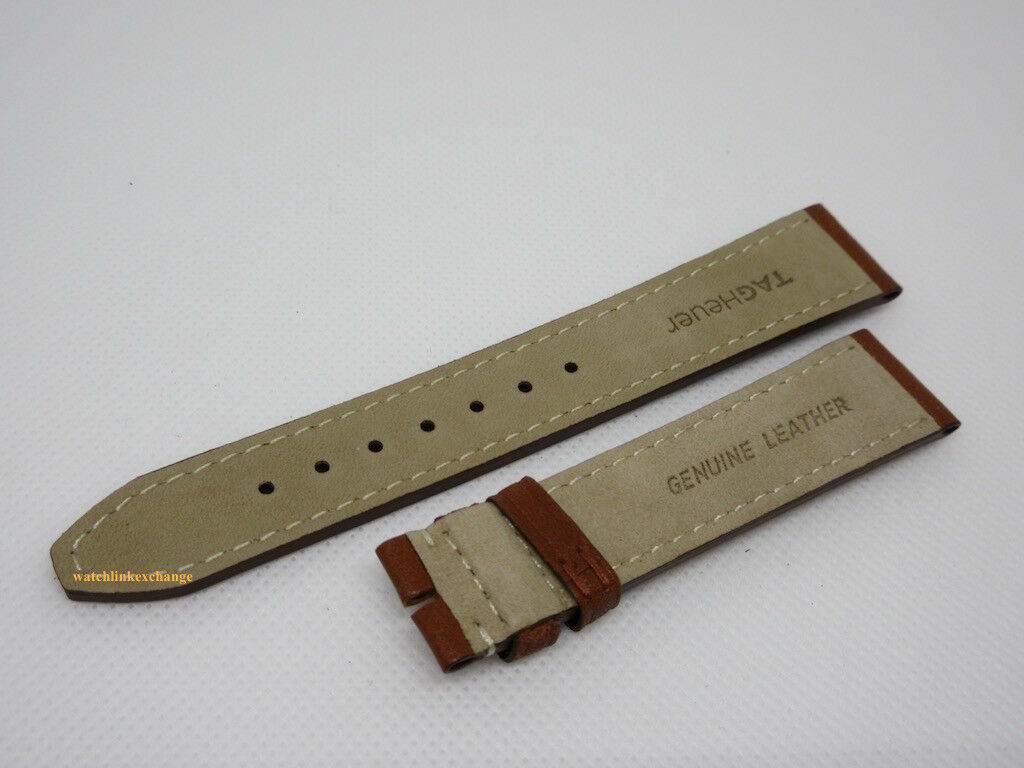 New Tag Heuer 18mm Brown Leather Strap
