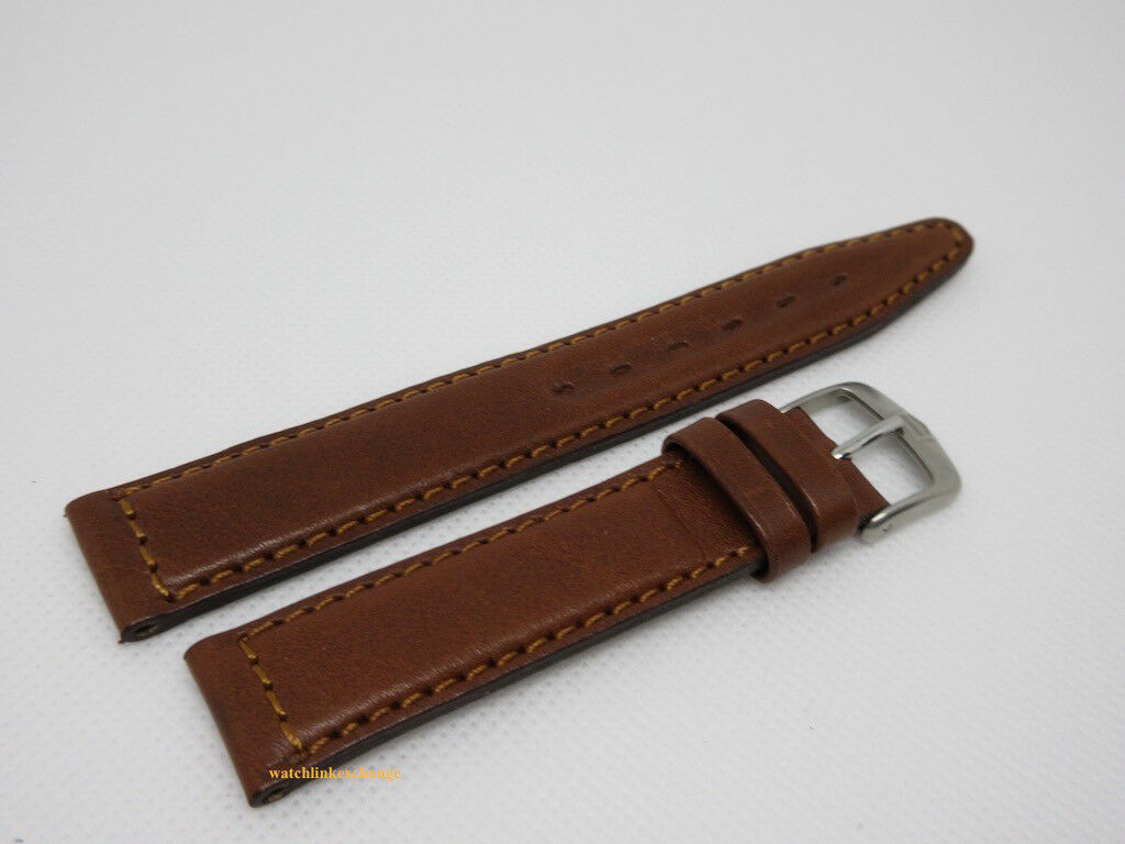New Tag Heuer 17mm Brown Leather Strap Steel Buckle
