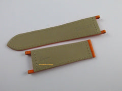 New Cartier Pasha 21mm Orange Alligator Strap OEM for Deployant Buckle Bag