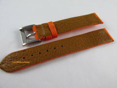 New Bedat & Co. 16mm Orange Silk Grosgrain Strap Stainless Steel Buckle OEM