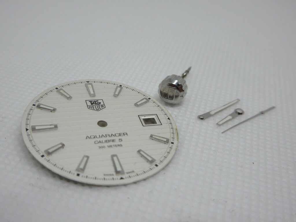 New Tag Heuer Aquaracer White Dial Hands and Crown 31mm