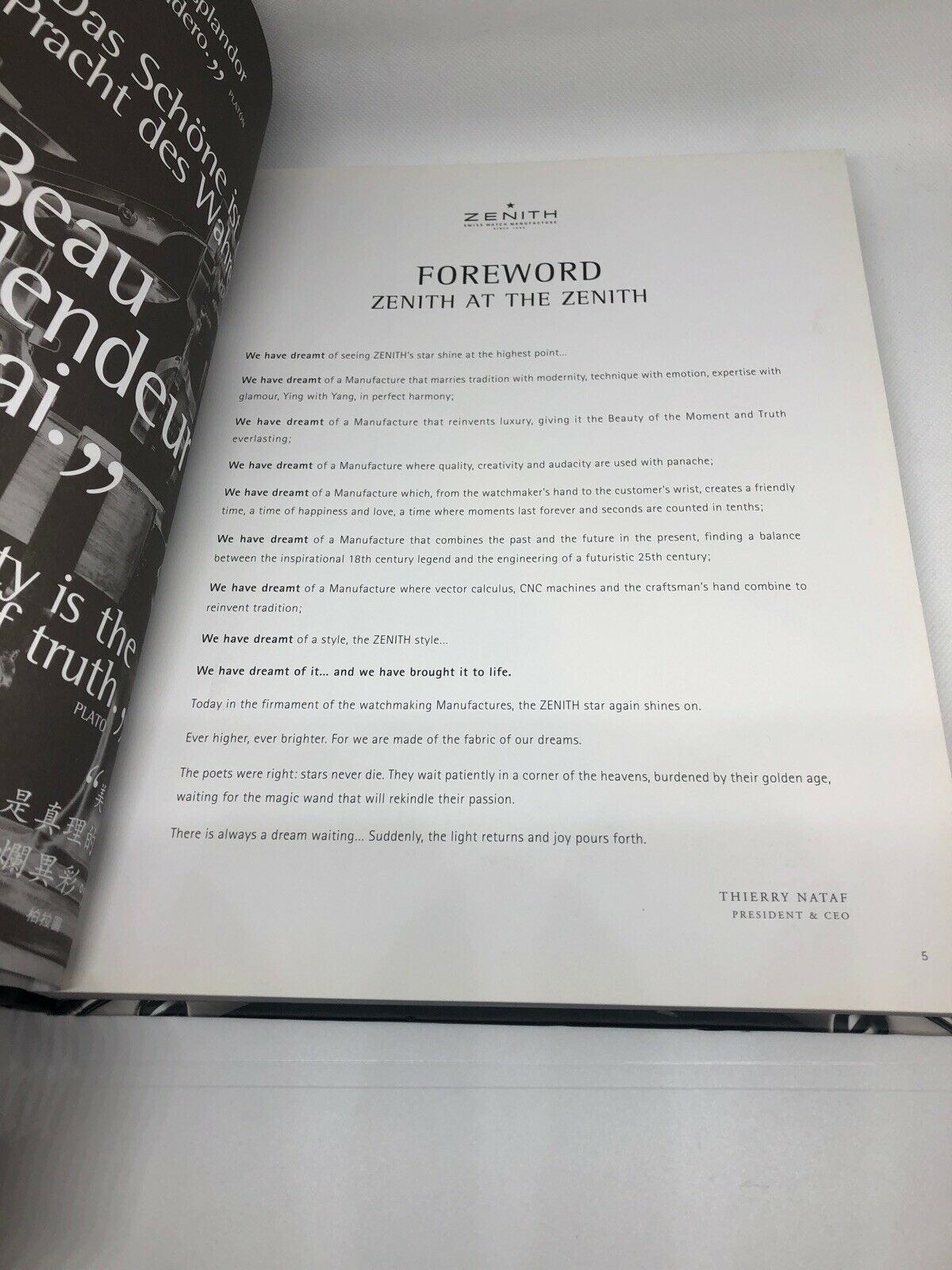 Zenith Hardcover Watch Book Collection V Catalog