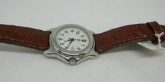 Swiss Army Officer 30mm Ladies Watch Brown Leather Strap OEM Genuine Steel