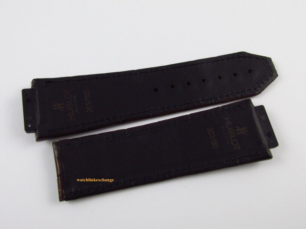 New Hublot Big Bang 25mm Brown Alligator Strap OEM Bag