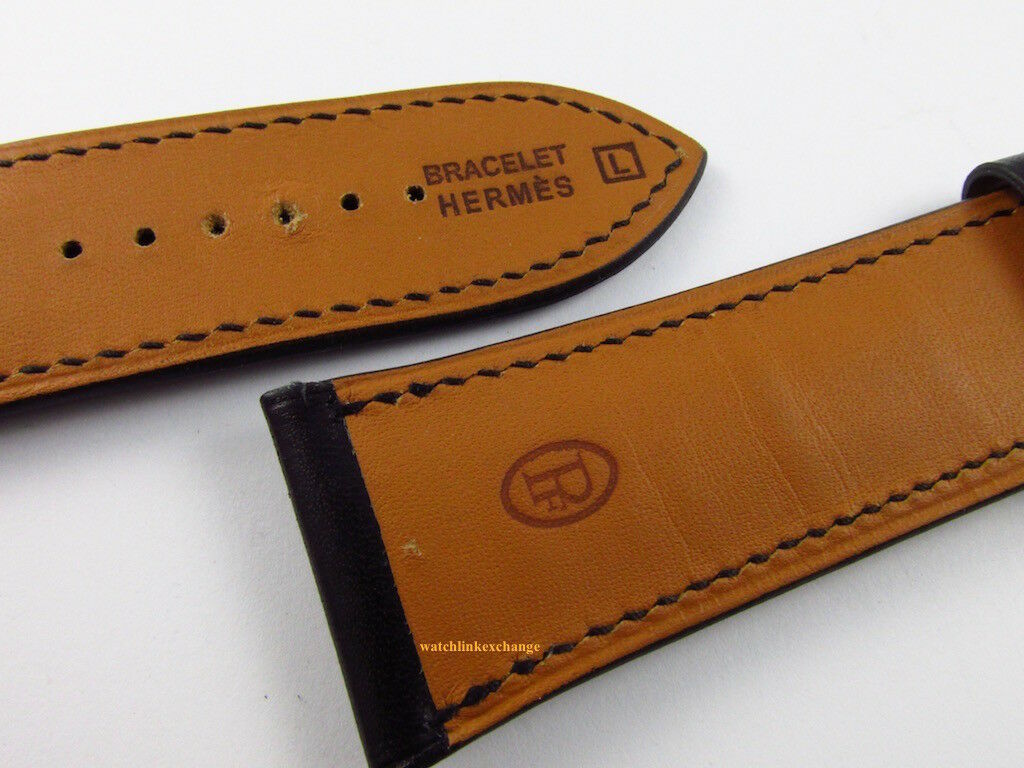 New Parmigiani 25.5mm Black Leather Strap Hermes OEM
