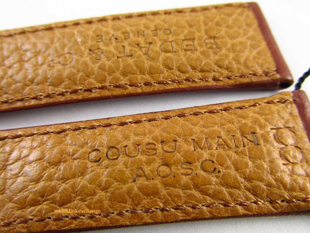New Bedat & Co. 19mm Brown Leather Strap OEM Short Size