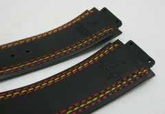 Hublot Big Bang Blue Gummy Alligator Strap OEM Genuine for 44mm Triple Stitch