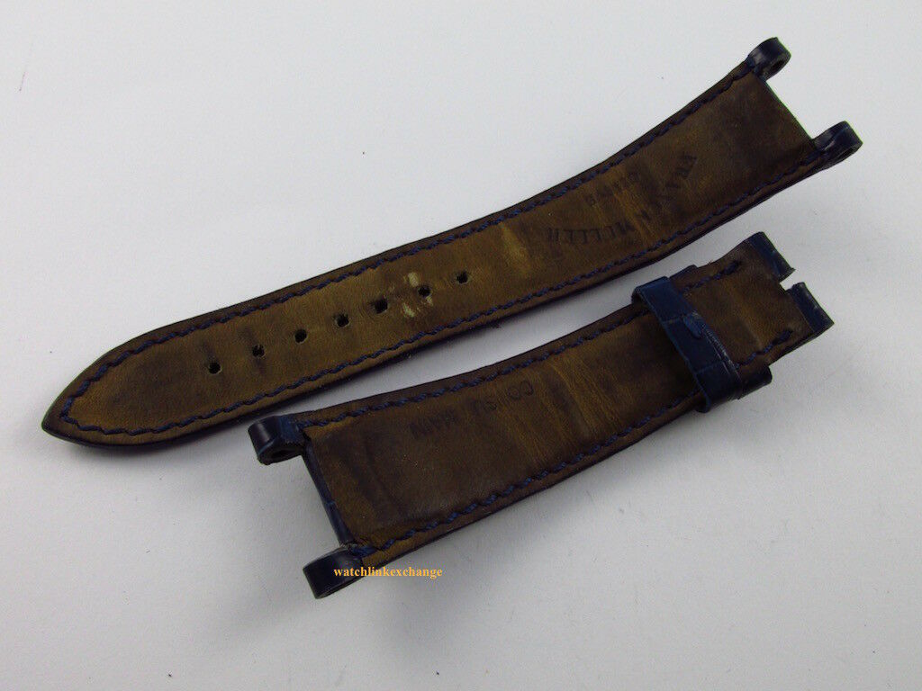 Franck Muller 20mm Blue Alligator Strap Glossy for Double Mystery OEM