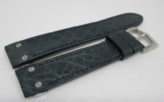 New Giuliano Mazzuoli Manometro 18mm Blue Leather Strap Stainless Steel Buckle