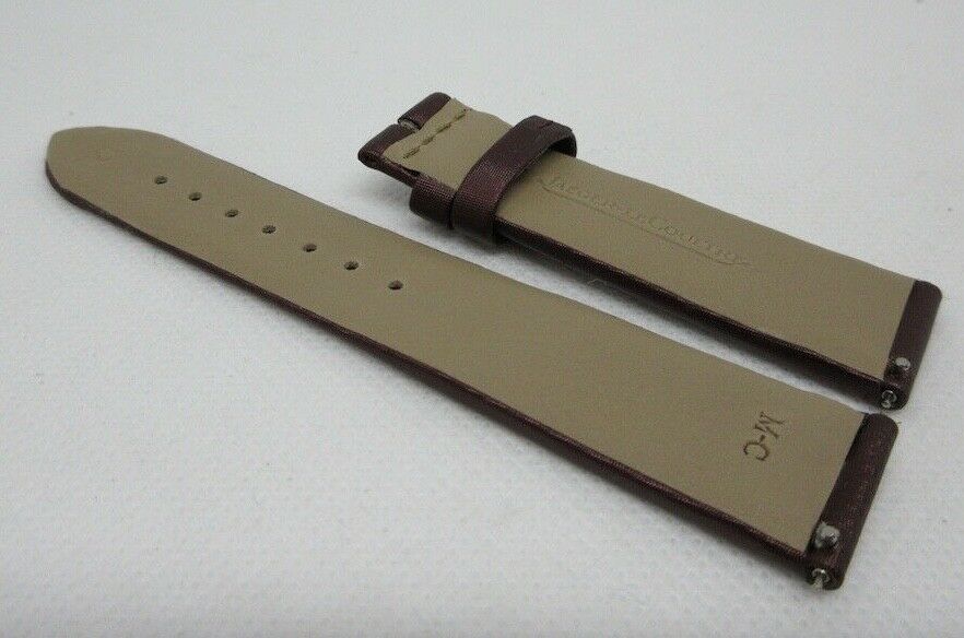 New Jaeger LeCoultre 17mm Purple Satin Leather Strap OEM Fabric Bag