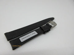 New Tag Heuer 14mm Black Leather Strap Steel Buckle