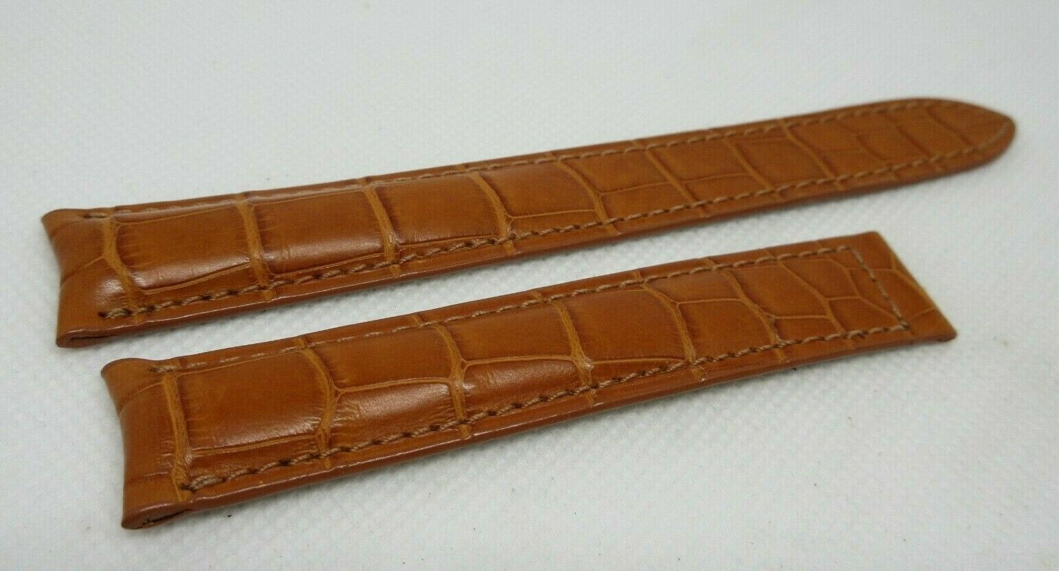 New Baume Mercier 18mm Brown Alligator Strap OEM Genuine XL Size