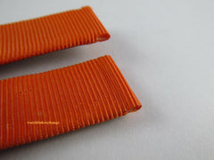 New Bedat & Co. 16mm Orange Silk Grosgrain Strap Stainless Steel Buckle OEM