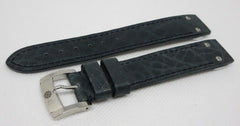 New Giuliano Mazzuoli Manometro 18mm Blue Leather Strap Stainless Steel Buckle