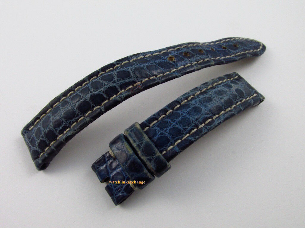 Breitling 15mm Blue Alligator Strap OEM