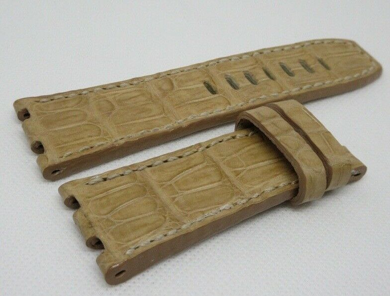 Camille Fournet 29mm Tan Alligator Strap for Audemars Piguet Royal Oak Offshore