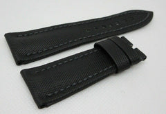 New Blancpain Black Sailcloth Leather Strap 23mm OEM Genuine