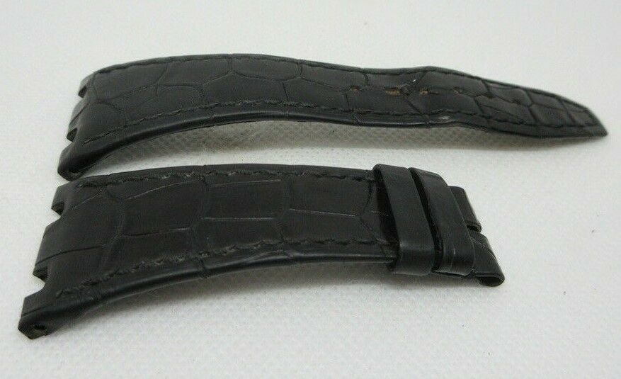 Audemars Piguet 26mm Black Alligator Strap OEM Genuine for Royal Oak Offshore