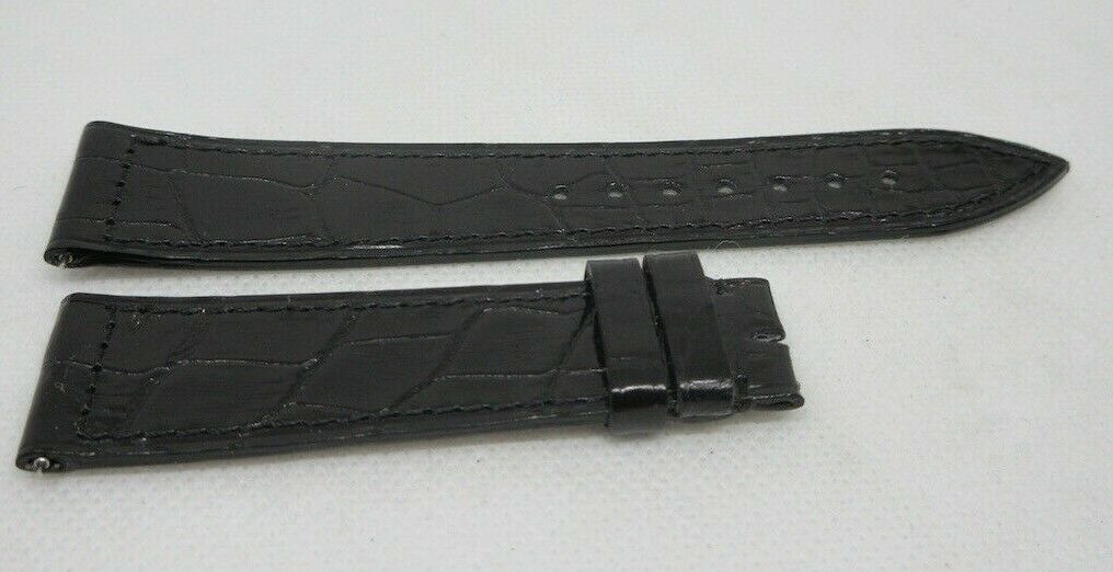 New Franck Muller 20mm Black Alligator Strap OEM Genuine Glossy