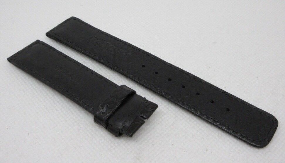 New Dubey Schaldenbrand 19mm Black Alligator Strap
